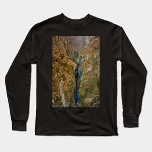 Gorge and a river in the mountains Long Sleeve T-Shirt